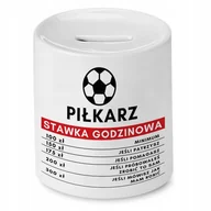 Skarbonki - SKARBONKA DLA PIŁKARZA STAWKA GODZINOWA PREZENT z Nadrukiem ze Zdjęciem - miniaturka - grafika 1