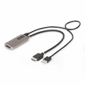 Adaptery i przejściówki - StarTech 148B-HDMI-DP-8K adapter kablowy 0,3 m HDMI Typu A (Standard) DisplayPort Czarny, Srebrny - miniaturka - grafika 1