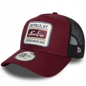 Czapki i chusty sportowe męskie - New Era czapka z daszkiem 9FORTY Trucker Patch bordowy r.uniwersalny - miniaturka - grafika 1