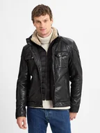 Kurtki męskie - Gipsy Męska kurtka skórzana Mężczyźni skóra czarny jednolity, S - miniaturka - grafika 1