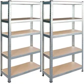 Szafy i regały magazynowe - Regał metalowy, magazynowy, zestaw 2 szt, Humberg, 90x40x180 cm - miniaturka - grafika 1