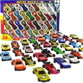 Zabawki zdalnie sterowane - Zestaw resoraki autka samochodziki 36szt duży zestaw samochodów resoraków - miniaturka - grafika 1