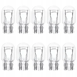 10x ŻARÓWKA W21/5W 12V BIAŁA ŚWIATŁA POZYCYJNE STOPU WSTECZNE HOMOLOGACJA - Żarówki samochodowe - miniaturka - grafika 1