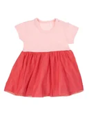 Body dla niemowląt - Niemowlęce sukienko-body tiulem różowe Nicol,r.68 - miniaturka - grafika 1