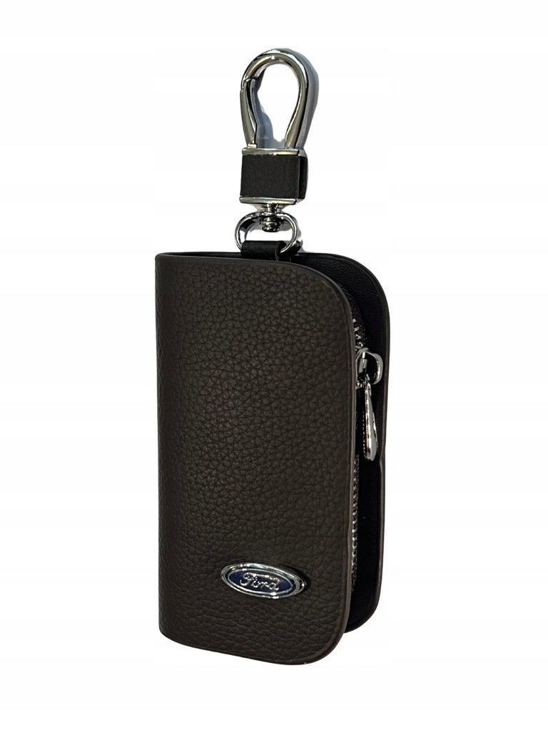 SKÓRZANE ETUI na klucze FORD logo KLUCZYK brelok ELEGANCKI brąz