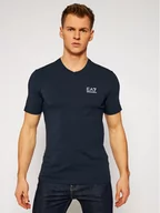 Koszulki męskie - Emporio Armani EA7 T-Shirt 8NPT53 PJM5Z 1578 Granatowy Regular Fit - miniaturka - grafika 1