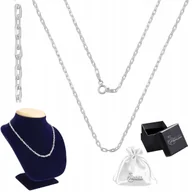 Łańcuszki - Łańcuszek srebrny pr. 925 Splot Ankier do Zawieszek 60 cm x 2 mm - miniaturka - grafika 1