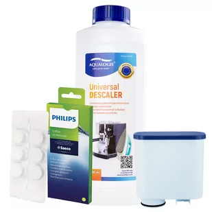 Zestaw Philips Saeco - AL-Clean, Uniwersalny Odkamieniacz 500ml, Philips CA6704/10 Tabletki Czyszczące - Akcesoria i części do ekspresów do kawy - miniaturka - grafika 1