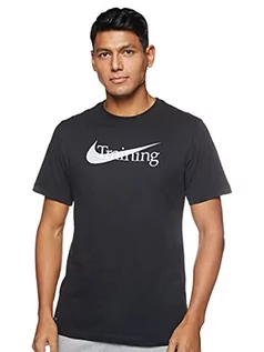 Koszulki męskie - Nike Męski T-shirt Dri-fit czarny S CZ7989 - grafika 1