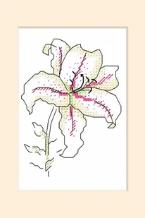 Haft krzyżykowy - Zestaw do haftu - Kartka okolicznościowa - Lilia - Pasmanteria - miniaturka - grafika 1