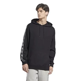 Reebok Męska bluza z kapturem Vector Tape, czarna, L, Czarny, L - Bluzy męskie - miniaturka - grafika 1