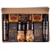 Zestawy upominkowe - DUŻY ZESTAW PREZENTOWY kosz herbata kawa syropy czekolady cytryny konfitury - miniaturka - grafika 1