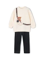 Legginsy - Mayoral Komplet bluza i legginsy 4727 Beżowy Regular Fit - miniaturka - grafika 1