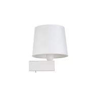 Lampy ścienne - Nowodvorski LAMPA ścienna CHILLIN klasyczna OPRAWA abażurowy kinkiet biały 8201 - miniaturka - grafika 1