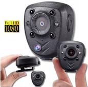 Minikamery i aparaty szpiegowskie - BODY Kamera Osobista na Odzież, Przypinana do Ubrania... (32GB) Sportowa, Nasobna, na Klips + 4x IR. - miniaturka - grafika 1