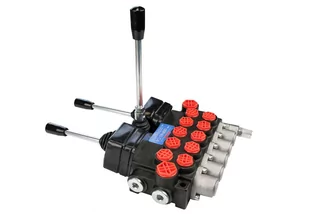 Rozdzielacz hydrauliczny Presko 5-sekcyjny 40l, 2 joysticki +1 dźwignia - Akcesoria do hydrauliki siłowej - miniaturka - grafika 3