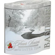 Herbata - Basilur WINTER TEA czarna herbata CEJLOŃSKA żurawina PUSZKA liściasta - 100 g - miniaturka - grafika 1
