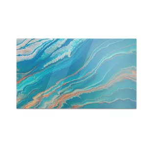 Szklana deska kuchenna HOMEPRINT Błękitny marmur 60x52 cm - Deski do krojenia Szklana deska kuchenna HOMEPRINT Błękitny marmur 60x52 cm - Deski do krojenia - miniaturka - grafika 1