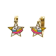 Biżuteria dla dzieci - Kolczyki Unicorn Złote Jednorożce Gwiazdki dla Dziewczynki Stal 316L Antyalergiczna Prezent - miniaturka - grafika 1