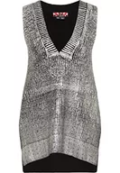 Swetry damskie - myMo ROCKS Damski sweter z dzianiny Nolie, srebrno-czarny, M/L, srebrny czarny, M-L - miniaturka - grafika 1