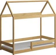 Łóżka dla dzieci i młodzieży - Elior Drewniane łóżko w kształcie domku dla dziecka, sosna - Rara 180x90 cm - miniaturka - grafika 1