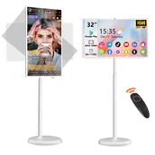 Telewizory - 32-calowy przenośny telewizor Smart TV, ekran dotykowy 60 Hz 1080P, telewizor Android z regulacją wysokości i kąta nachylenia, bateria 15000 mAh, aparat 13 MP, 6 GB + 128 GB - miniaturka - grafika 1