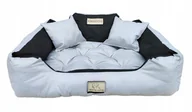Legowiska dla psów - KingDog Szare Legowisko Kanapa dla psa 100x75 cm - miniaturka - grafika 1
