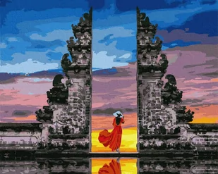 Artnapi 40x50cm Obraz Do Malowania Po Numerach Na Drewnianej Ramie - Podróżnik z Bali - Malowanie po numerach - miniaturka - grafika 1