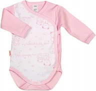 Body dla niemowląt - Body KOPERTOWE 100% Bawełna Misie RÓŻ r 74 KLEKLE - miniaturka - grafika 1