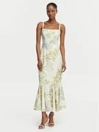 Sukienki - Guess Sukienka koktajlowa W6GKA6 W2409 Beżowy jasny Regular Fit - miniaturka - grafika 1