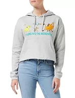 Bluzy damskie - Disney Damska bluza z kapturem Into Cropped Hood z kapturem, szary (Grey Heather), M - miniaturka - grafika 1