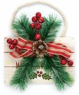 Ozdoby bożonarodzeniowe - Zawieszka Merry Christmas - 19 x 18 cm - 1 szt. - miniaturka - grafika 1