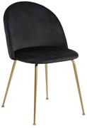 Krzesła - D2.Design Krzesło Louise Black /Gold 204470 - miniaturka - grafika 1