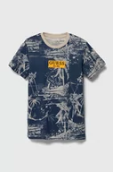 Koszulki dla chłopców - Guess t-shirt bawełniany dziecięcy kolor granatowy wzorzysty - miniaturka - grafika 1