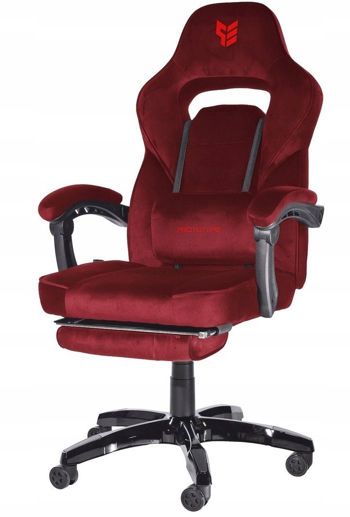 Fotel obrotowy do biurka TITAN BURGUNDY ALCANTARA PRO