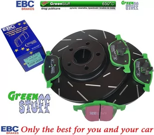 Przednie klocki GreenStuff + NACINANE tarcze hamulcowe 300mm EBC seria USR Ford Escape FWD 2013-2019 - Tarcze hamulcowe - miniaturka - grafika 1