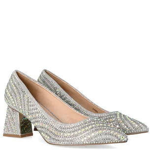 Czółenka z cyrkoniami - MENBUR 24382 SREBRNE - Czółenka - miniaturka - grafika 5