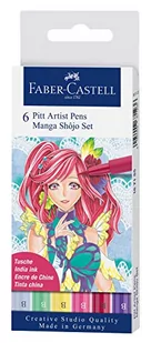 Faber-Castell Pisaki Artist Pitt Manga 6 K Shojo - Kredki, ołówki, pastele i pisaki - miniaturka - grafika 1