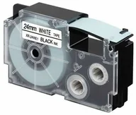 Papier do drukarek - Casio XR-24GWE, 24mm x 5,5m czarny druk / biały podkład, extr.adh. taśma zamiennik - miniaturka - grafika 1