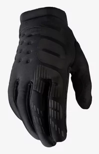 100% Rękawiczki Rowerowe Juniorskie Brisker Black-Grey Sto-10016-057-06 M - Rękawiczki rowerowe - miniaturka - grafika 1