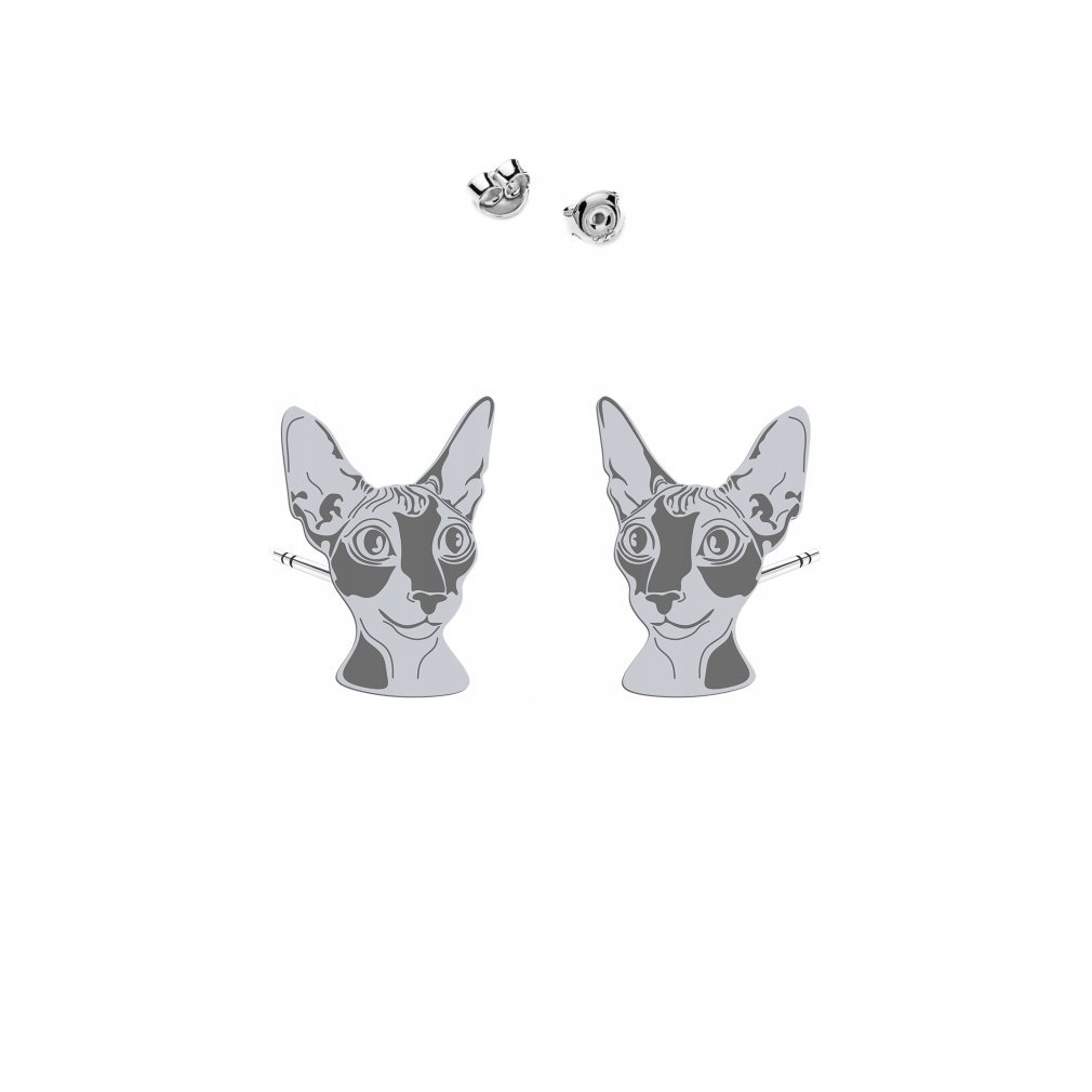Kolczyki Srebrne z Kotem Cornish Rex 925 Biżuteria Prezent DEDYKACJA GRATIS