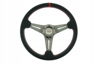 Kierownica Sportowa Pro 350mm os: 20mm Carbon Red - Akcesoria tuningowe - miniaturka - grafika 1