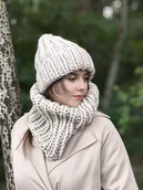 Czapki damskie - Wełniana czapka zimowa peruvian WOOLY jasny beż - miniaturka - grafika 1