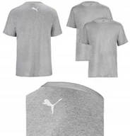 Koszulki męskie - Y7749 Koszulka Męska Tshirt Krótki Rękaw Bawełna Szara Puma Rozmiar M - miniaturka - grafika 1