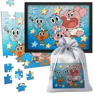 Puzzle - PUZZLE NIESAMOWITY ŚWIAT GUMBALLA 120 el W RAMCE A4 PREZENT DLA DZIECKA Y5 - miniaturka - grafika 1