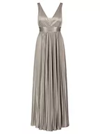 Sukienki - ApartFashion Sukienka damska, luźna sukienka wieczorowa, srebrna, normalna, srebro, S - miniaturka - grafika 1
