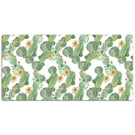 Podkładki na biurko - Duża mata na biurko Kwitnące kaktusy 120x60 cm - miniaturka - grafika 1