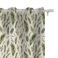 Zasłony - Zasłona WINTER wzór BN47 | Sosnowe gałęzie na beżowym tle 150 x 150 cm tkanina zaciemniająca - miniaturka - grafika 1