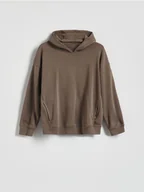 Bluzy dla chłopców - Reserved - Bluza z kapturem - ciemnobrązowy - miniaturka - grafika 1