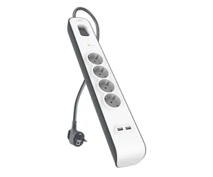 Belkin Listwa zasilająca przeciwprzepięciowa 525J, 4 gniazda BSV401vf2M-V2 - Listwy zasilające - miniaturka - grafika 1